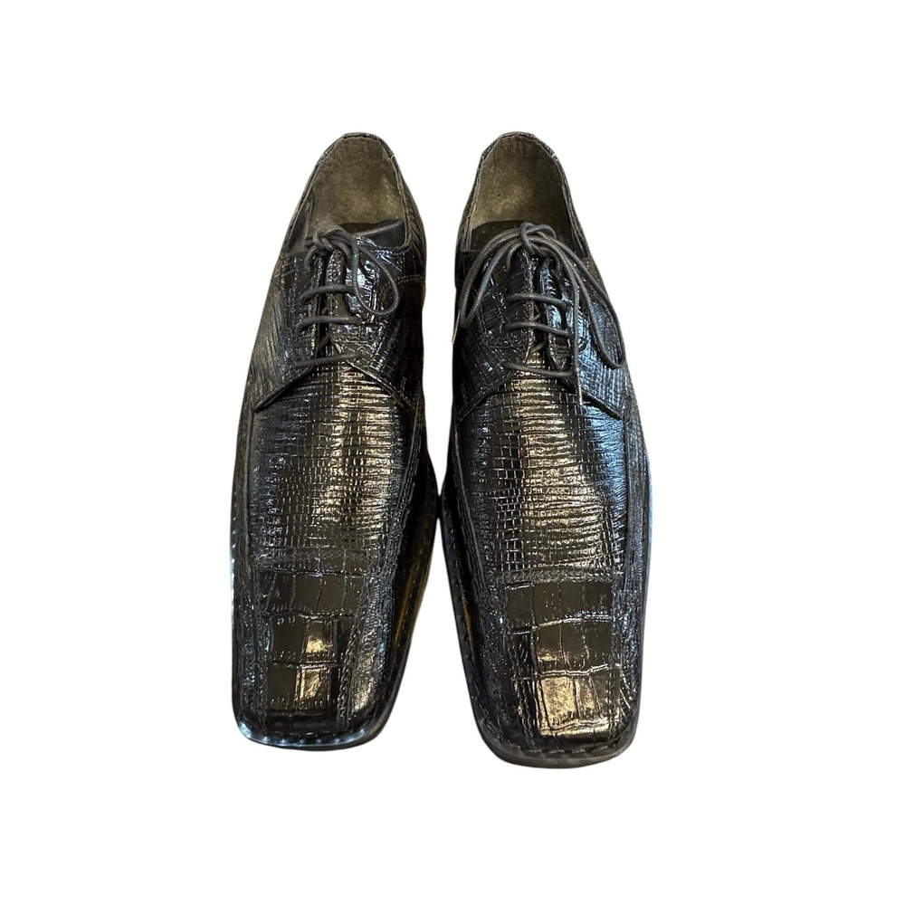 Stacy Adams Shoes Men Size 8.5 Black Leather Lace Up Reginald 24307